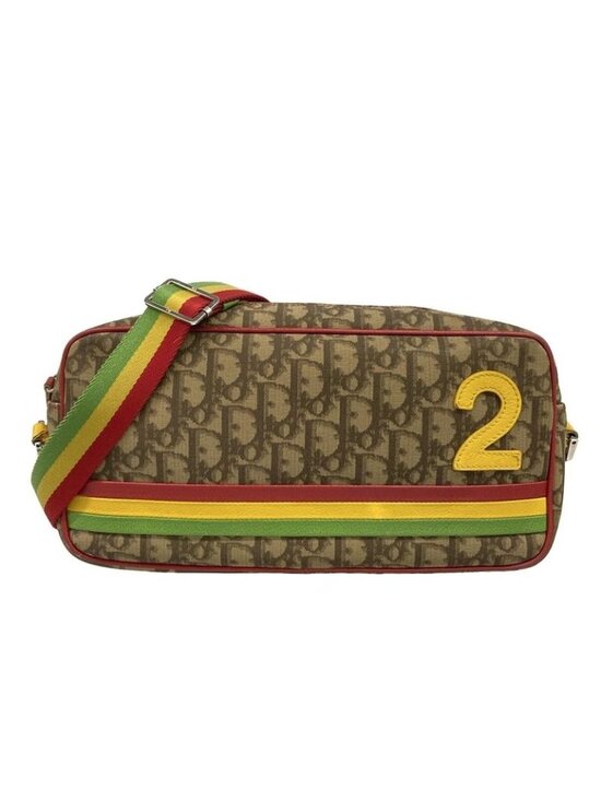 Dior Handbags - Dior Shoulder Bag Rasta Dark Brown Beige Multi Leather